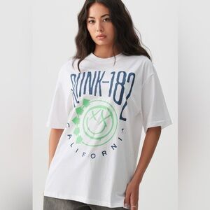 White Blink-182 Graphic T-Shirt